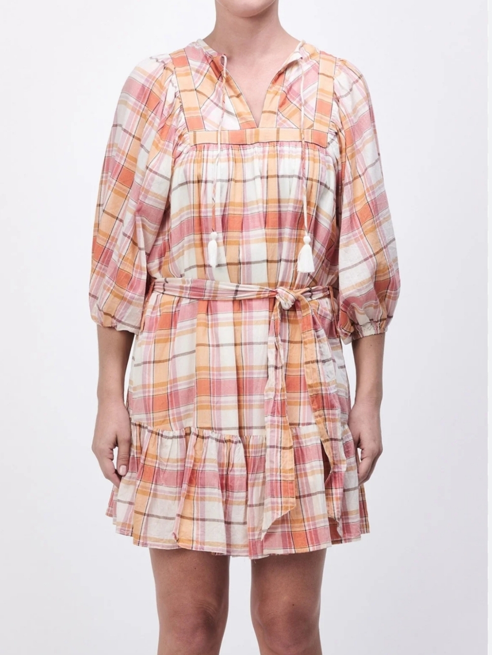 New Dear John Plaid Caterine Dress Medium